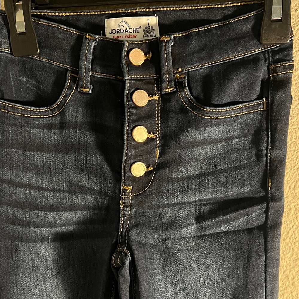Jordache Kids Dark Blue Button-Fly Jeans